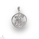 Medalha São Jorge Vazada M em Prata 925