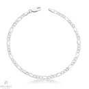 Pulseira Fígaro 3mm em Prata 925