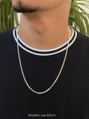 Corrente PIastrine 3mm em Prata 925