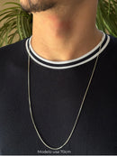 Corrente Veneziana Fina em Prata 925