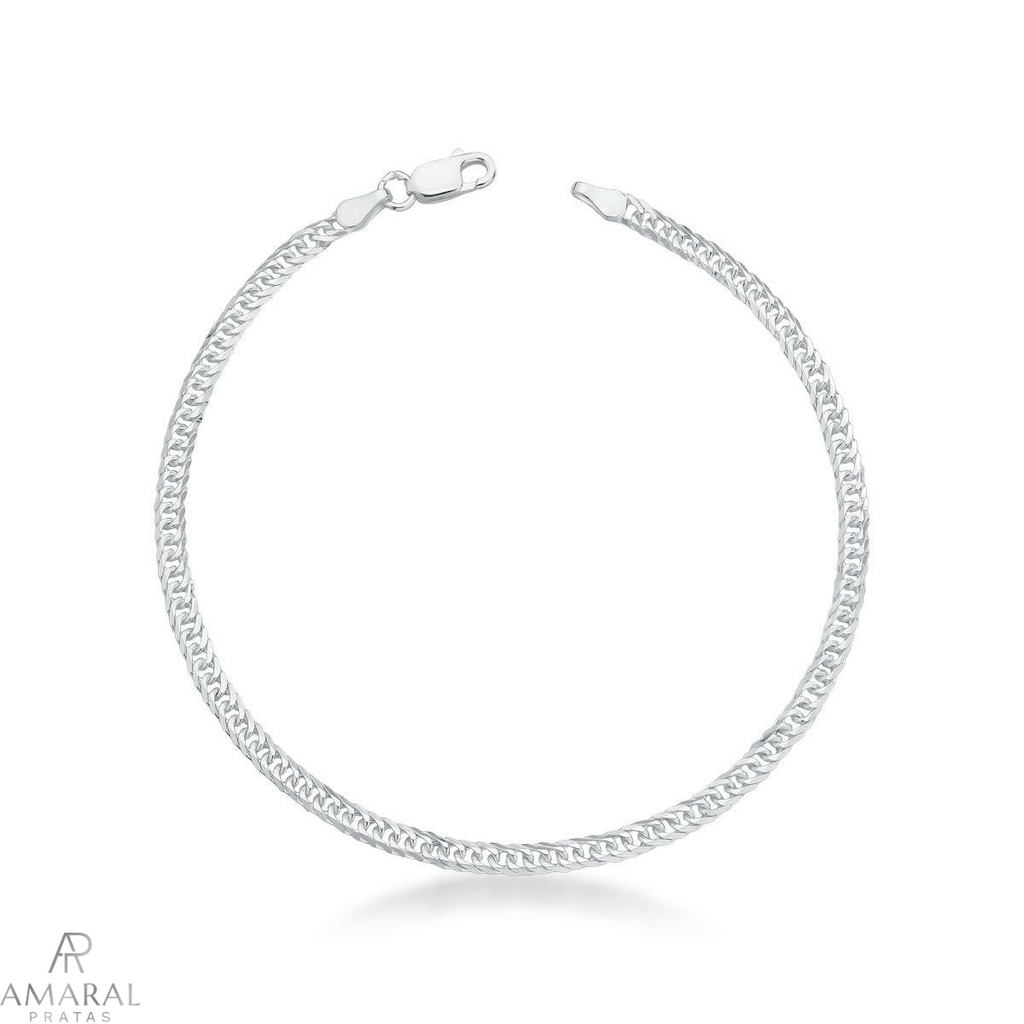 Pulseira Grumet Duplo 3mm em Prata 925