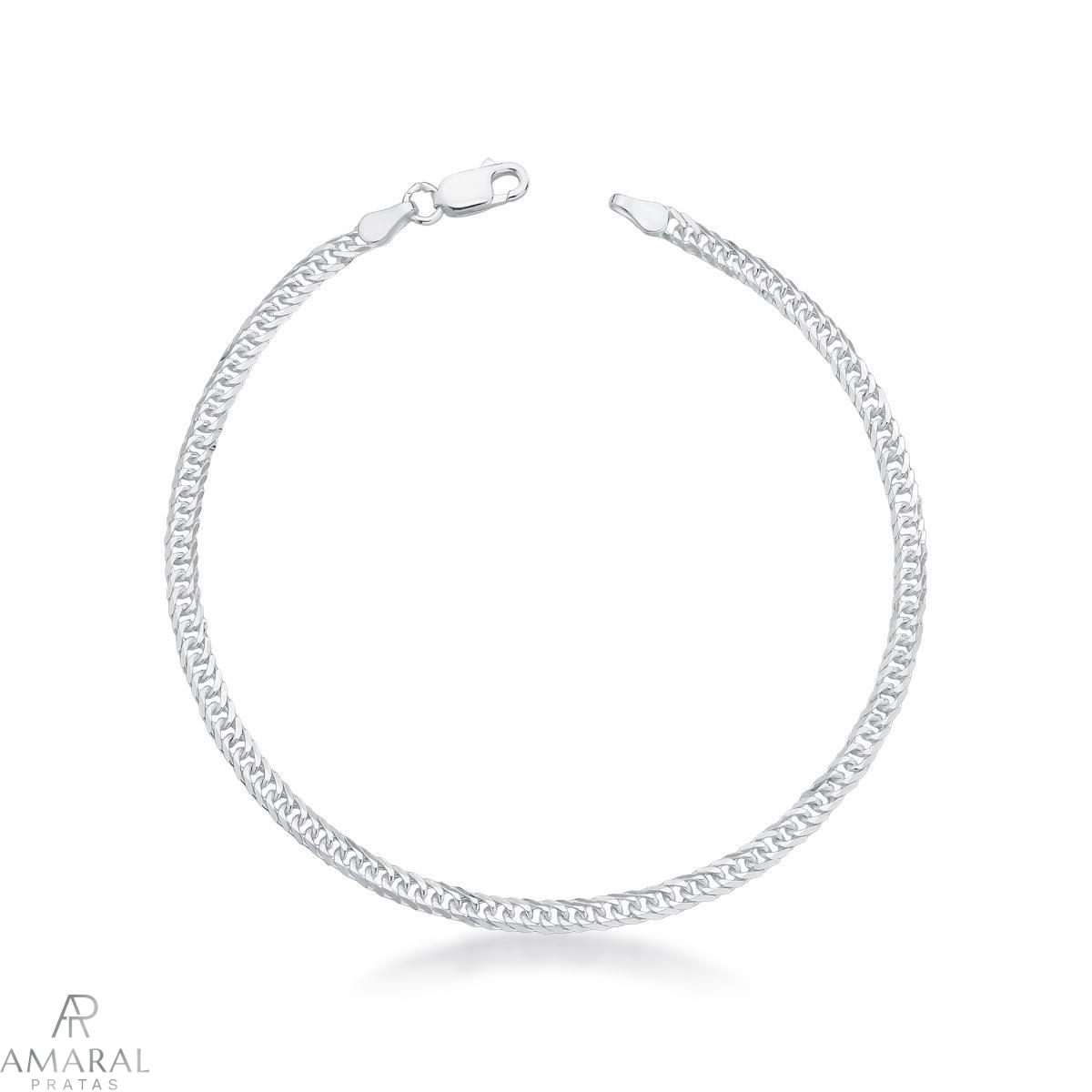 Pulseira Grumet Duplo 3mm em Prata 925