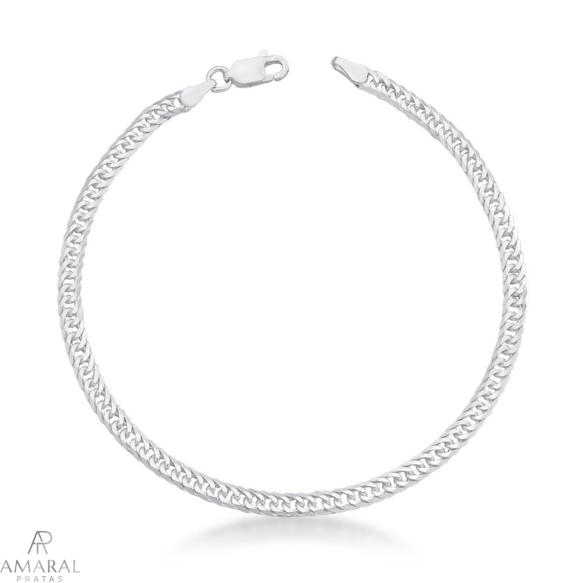 Pulseira Grumet Duplo 6mm em Prata 925