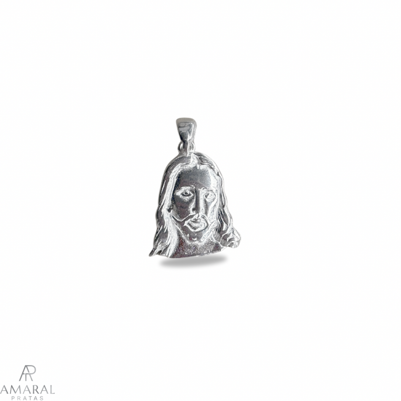 Pingente Face de Jesus Cristo em Prata 925