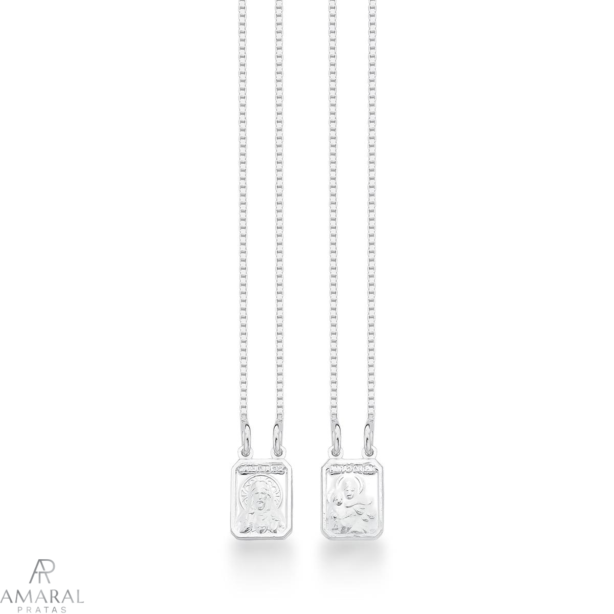 Escapulário em Prata 925 - Corrente Veneziana