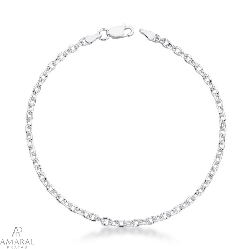 Pulseira Cadeado 3mm em Prata 925