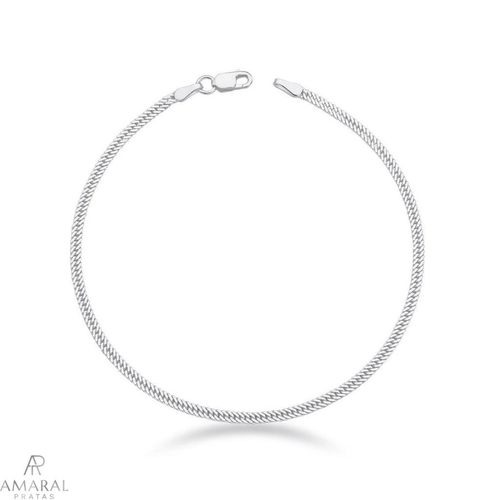 Pulseira Grumet Duplo 2mm em Prata 925