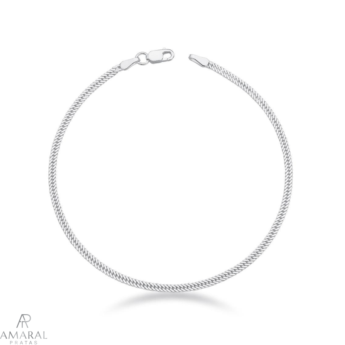 Pulseira Grumet Duplo 2mm em Prata 925