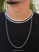 Corrente Cartier 3mm em Prata 925