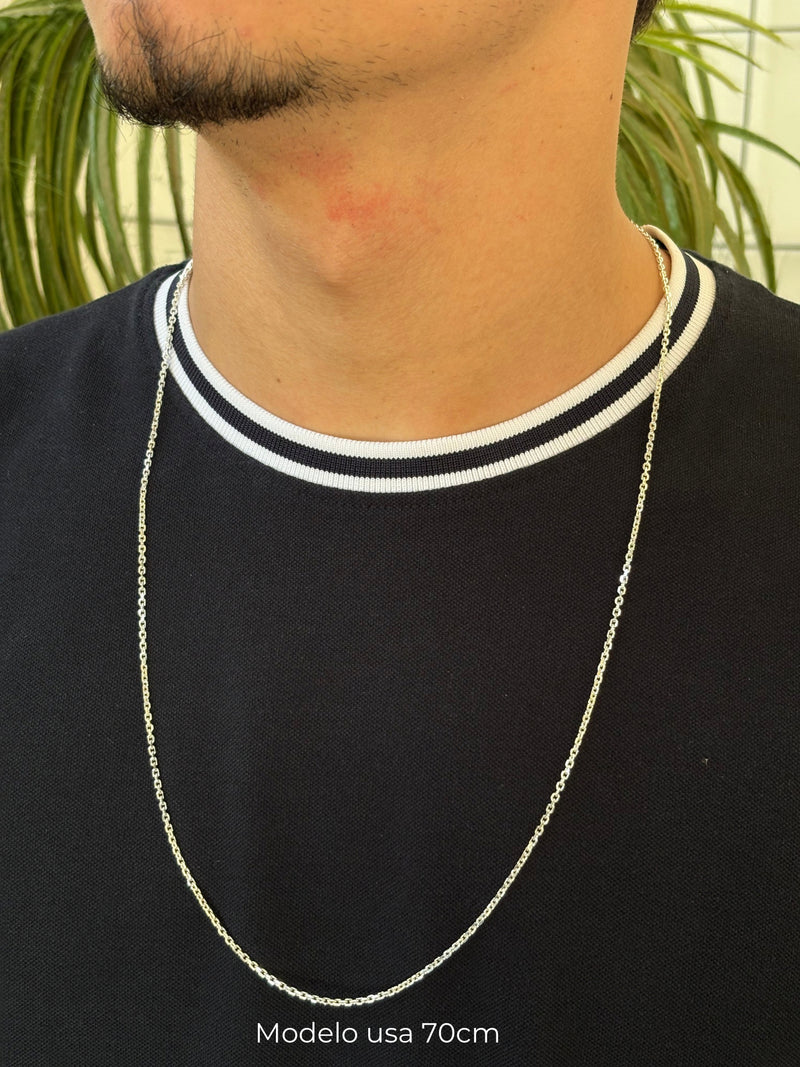 Corrente Cadeado 2mm em Prata 925