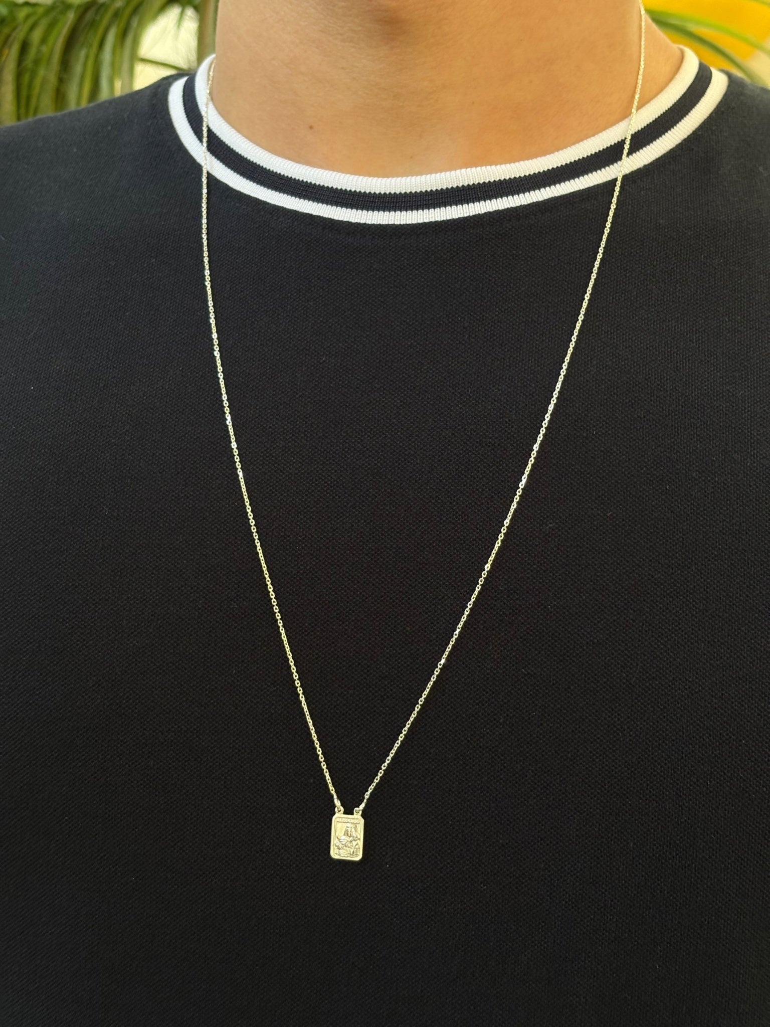 Escapulário em Prata 925 - Corrente Cadeado