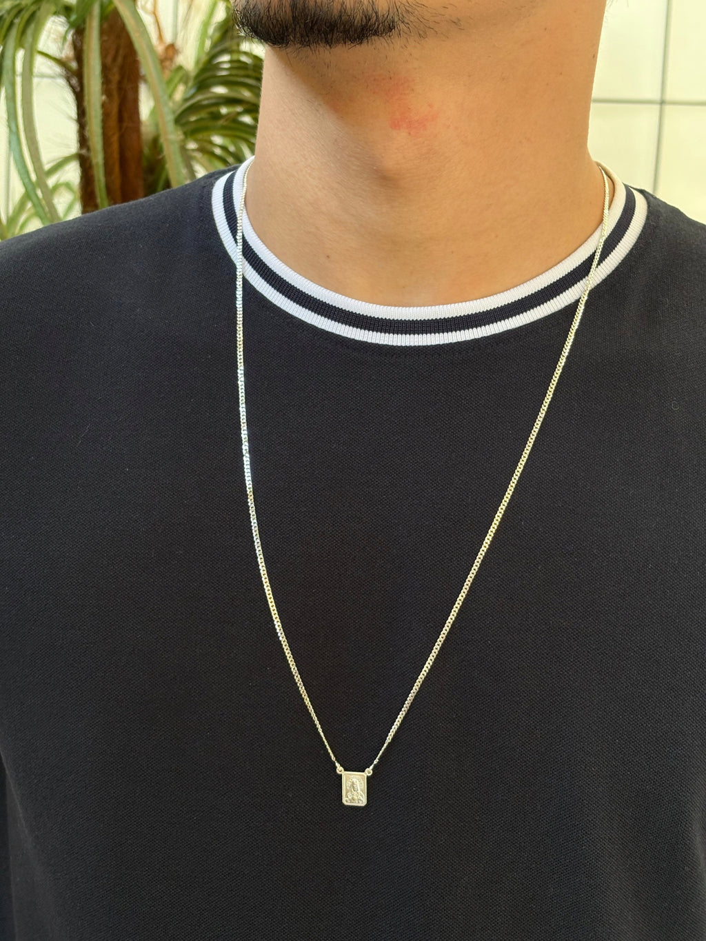 Escapulário em Prata 925 - Corrente Grumet