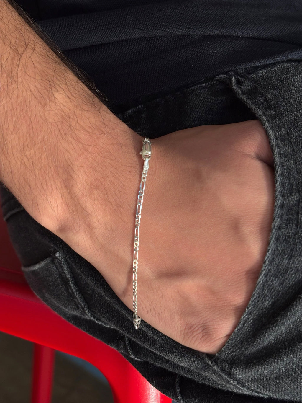 Pulseira Elo Fígaro 2mm em Prata 925