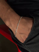 Pulseira Fígaro 3mm em Prata 925