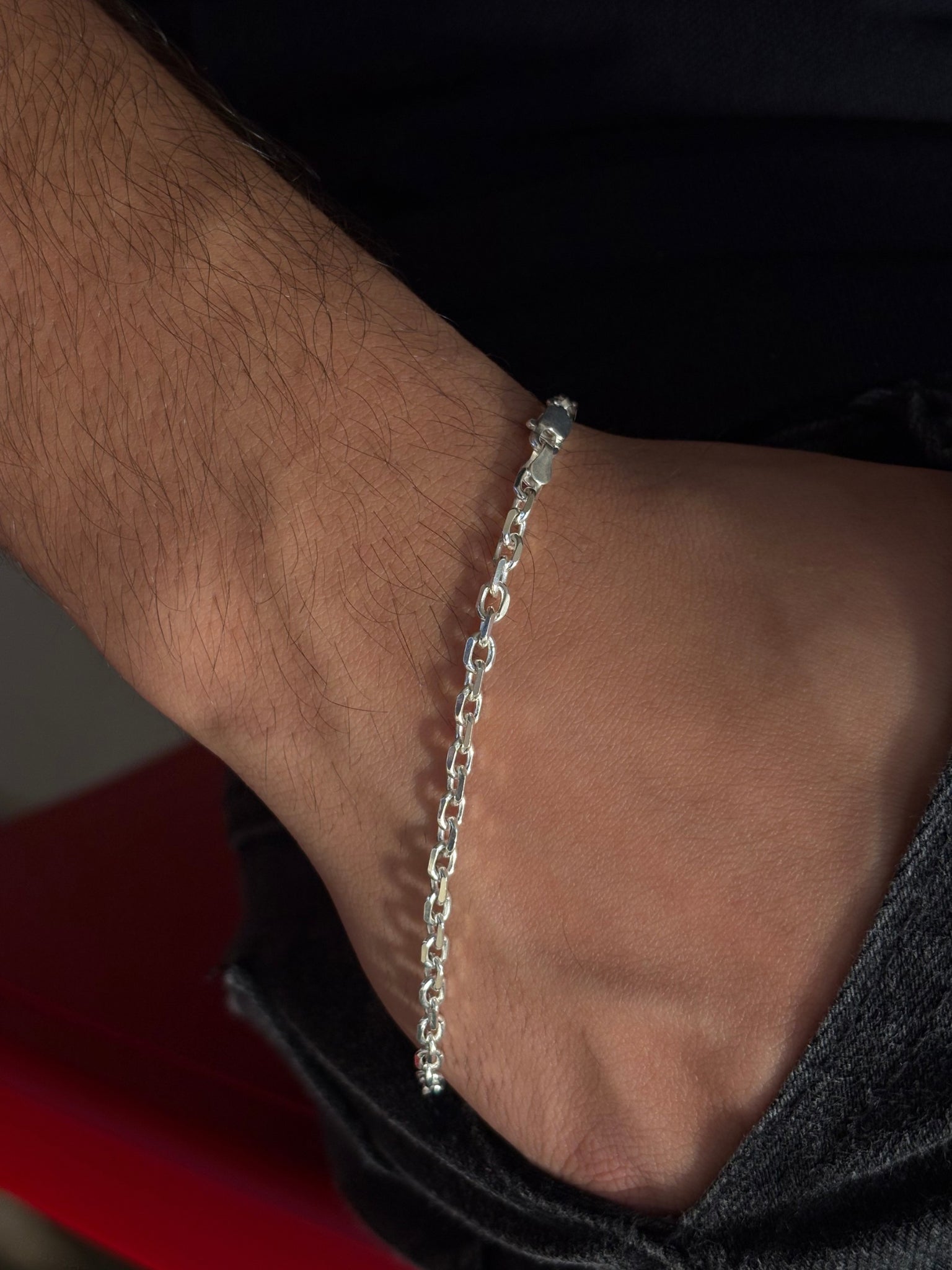 Pulseira Cadeado 3mm em Prata 925