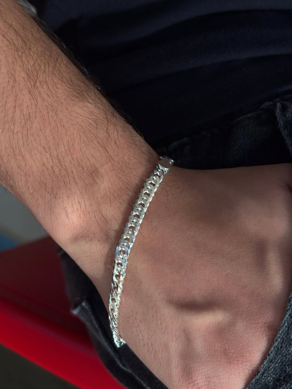 Pulseira Grumet Duplo 6mm em Prata 925