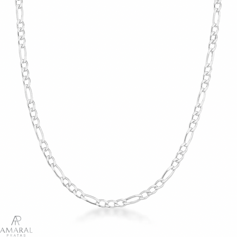 Corrente Fígaro 4mm em Prata 925
