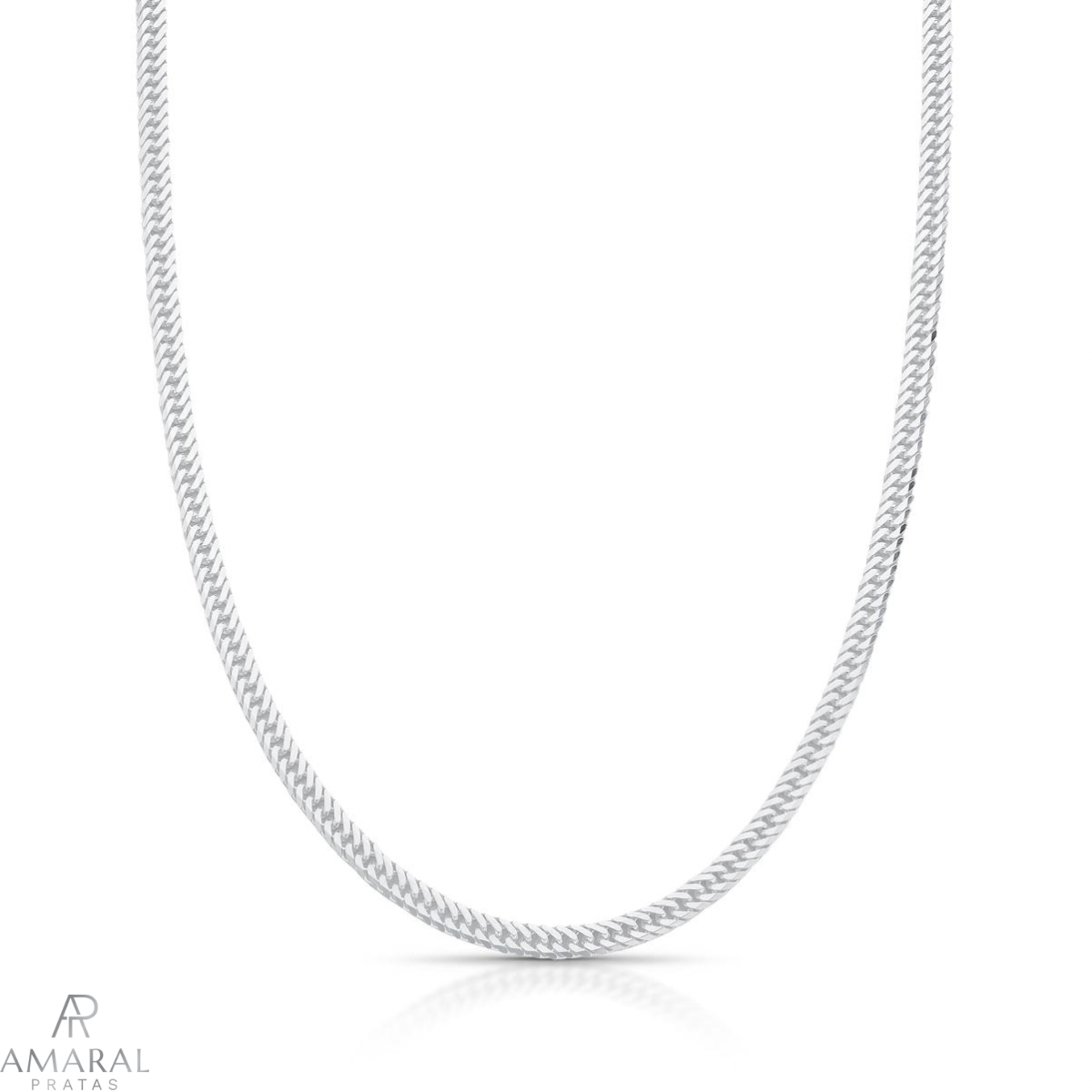 Corrente Grumet Duplo 3mm em Prata 925