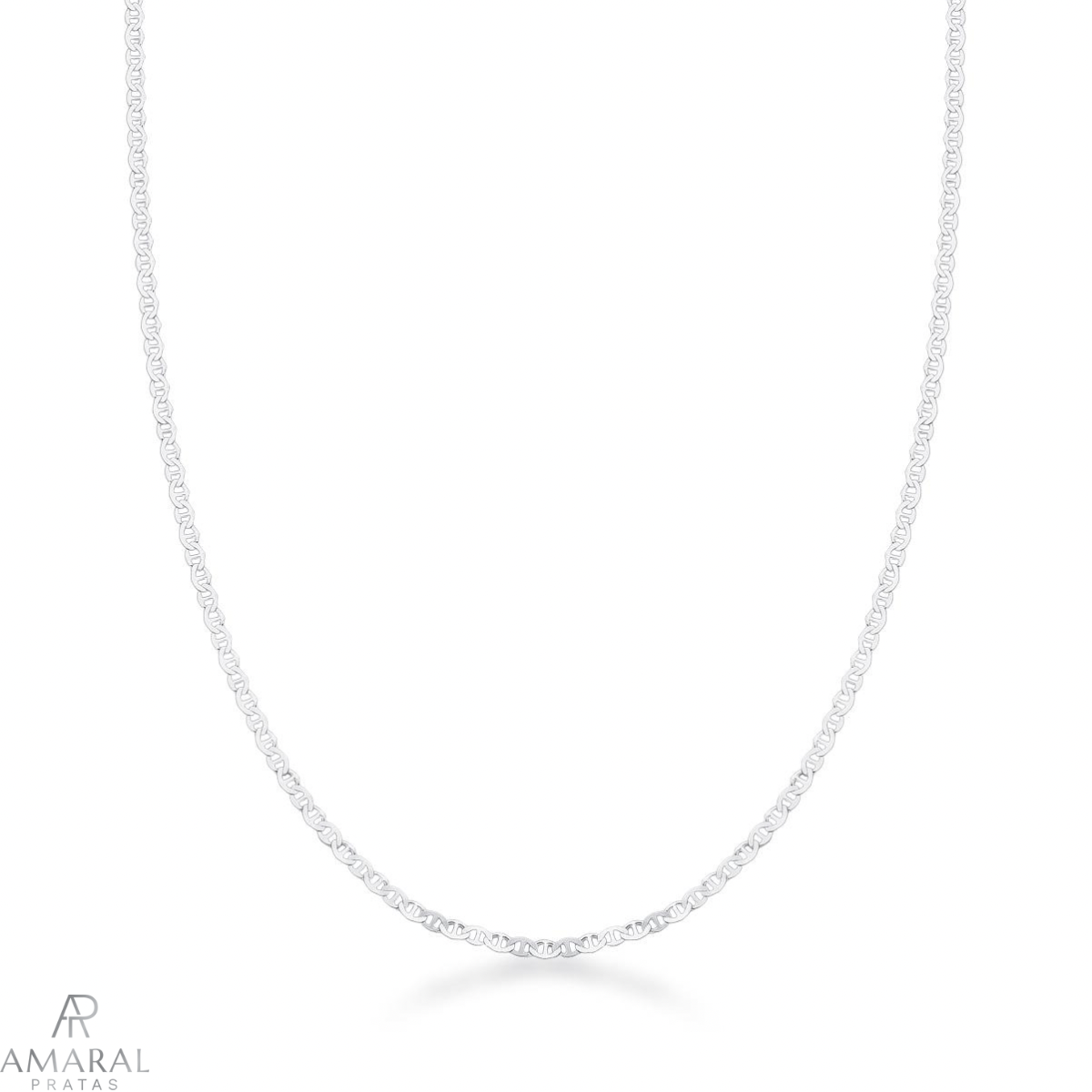 Corrente PIastrine 3mm em Prata 925