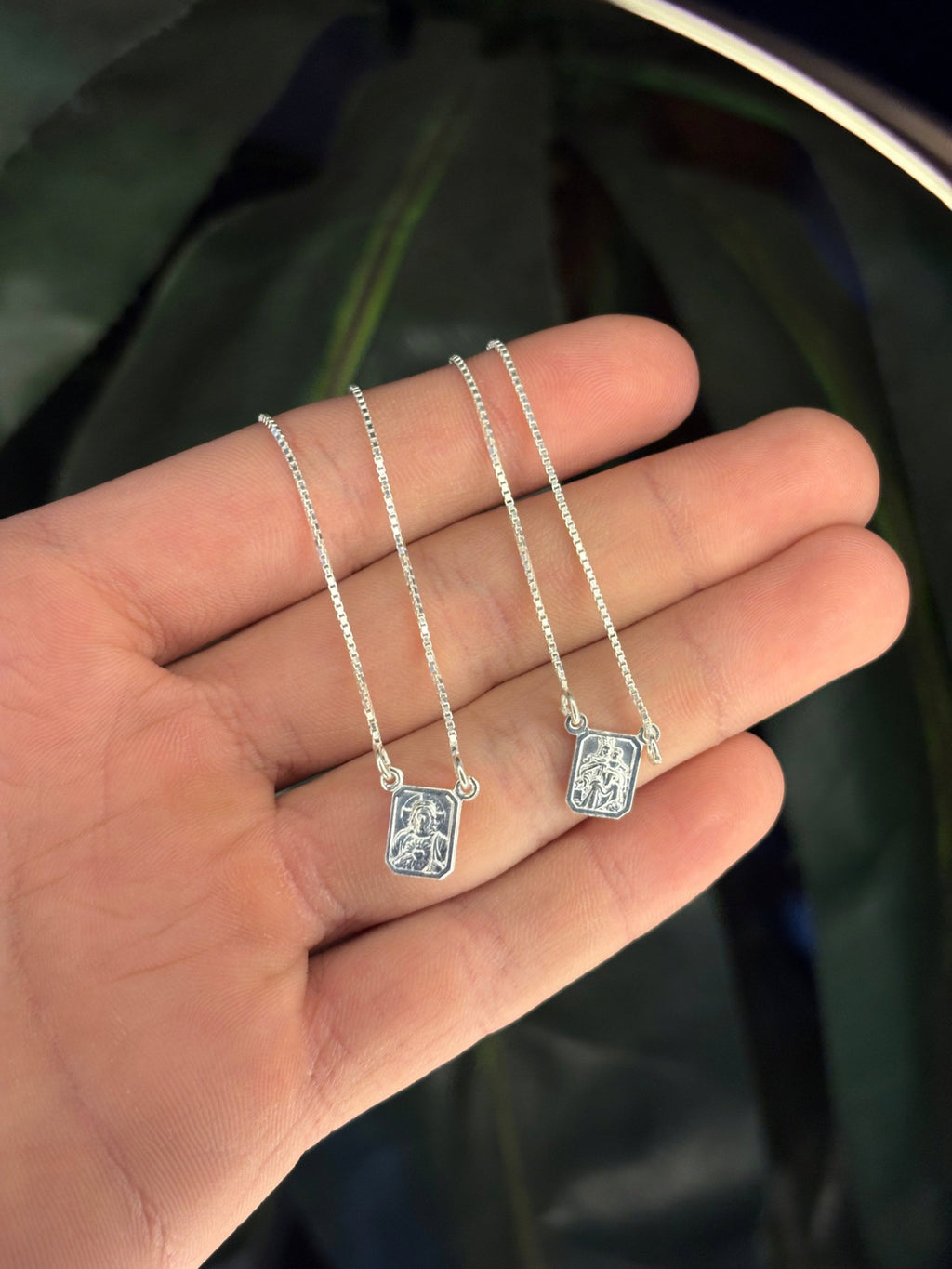 Escapulário em Prata 925 - Corrente Veneziana