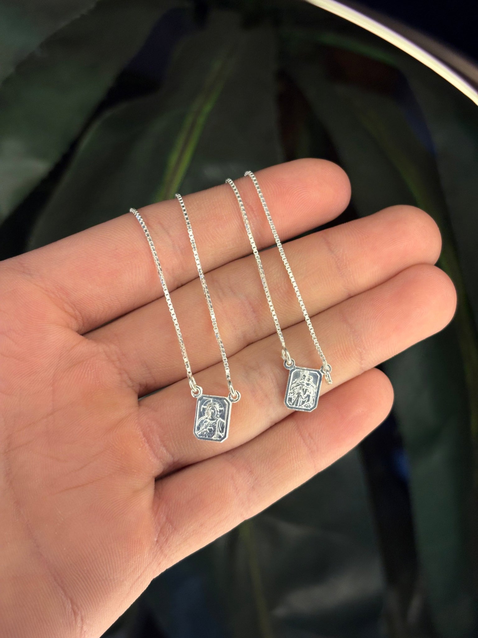 Escapulário em Prata 925 - Corrente Veneziana