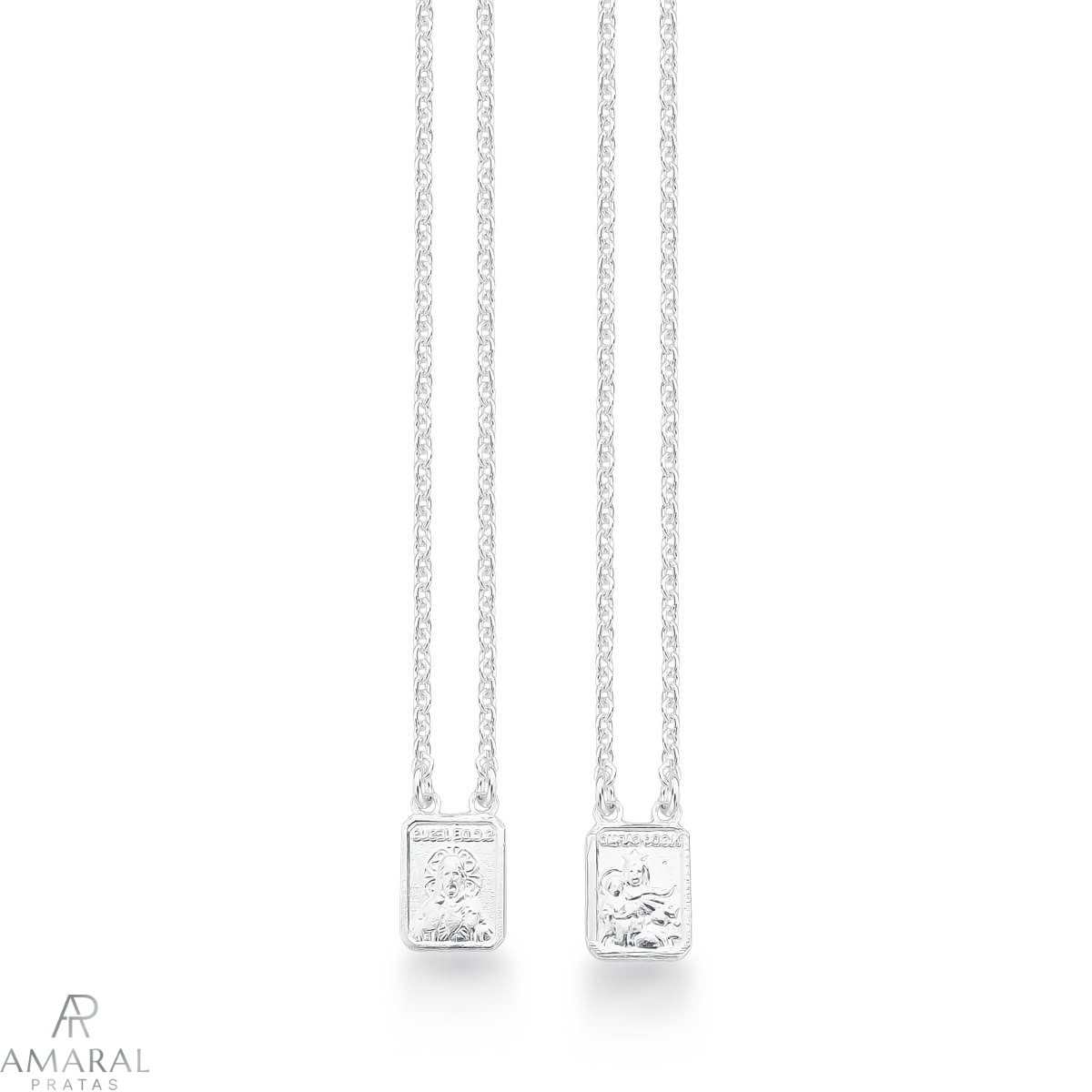 Escapulário em Prata 925 - Corrente Cadeado