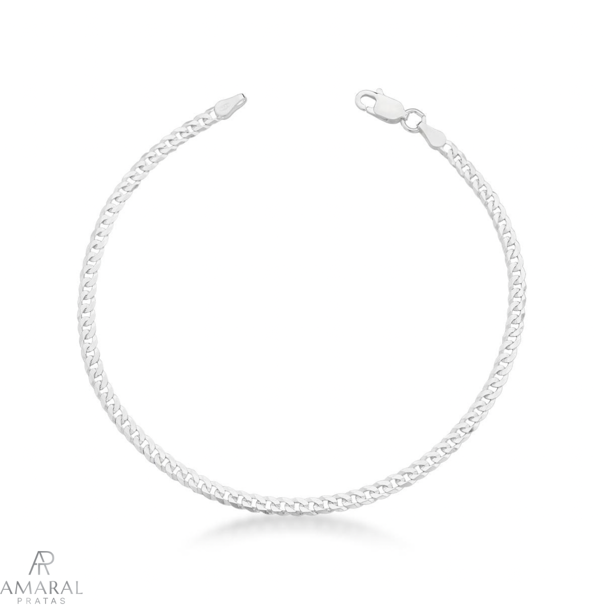 Pulseira Grumet 3mm em Prata 925