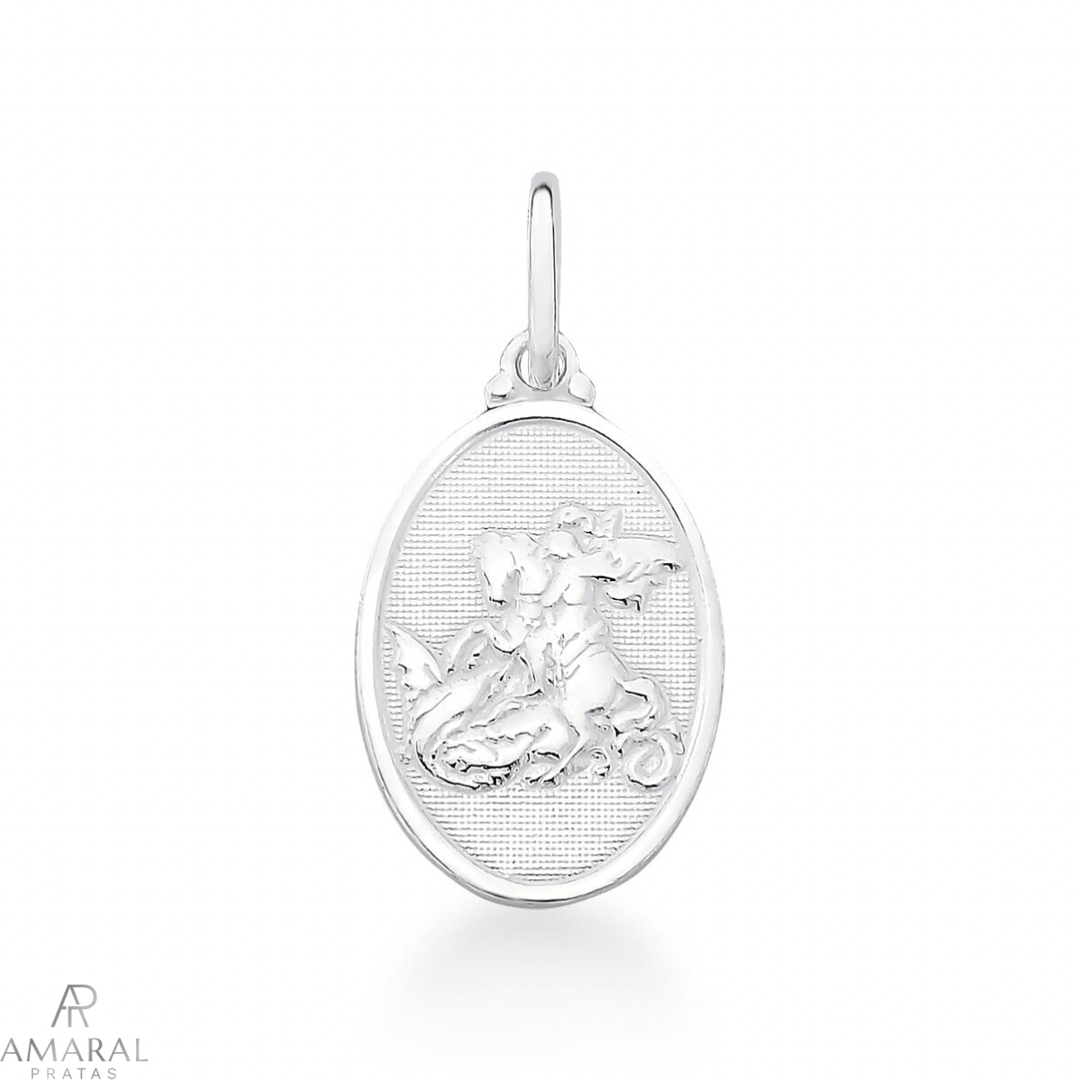 Pingente  de São Jorge P em Prata 925